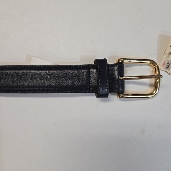 NWT Cole Haan Leather Dress Belt Mens Size 38 Navy Blue Made in Maine USA - Picture 1 of 5